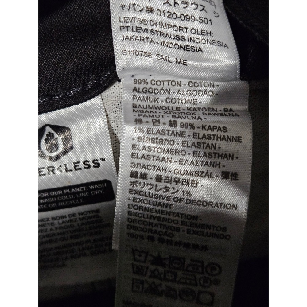 Levis 514 Mens Black Straight Fit Jeans 36x30 - Picture 7 of 8